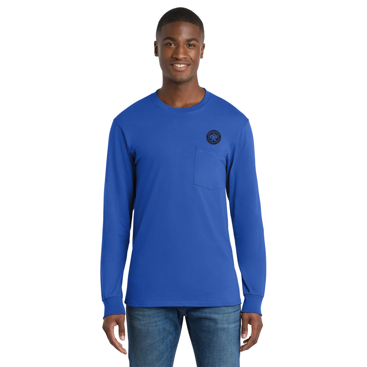 Port & Co™ Long Sleeve Essential Pocket Tee