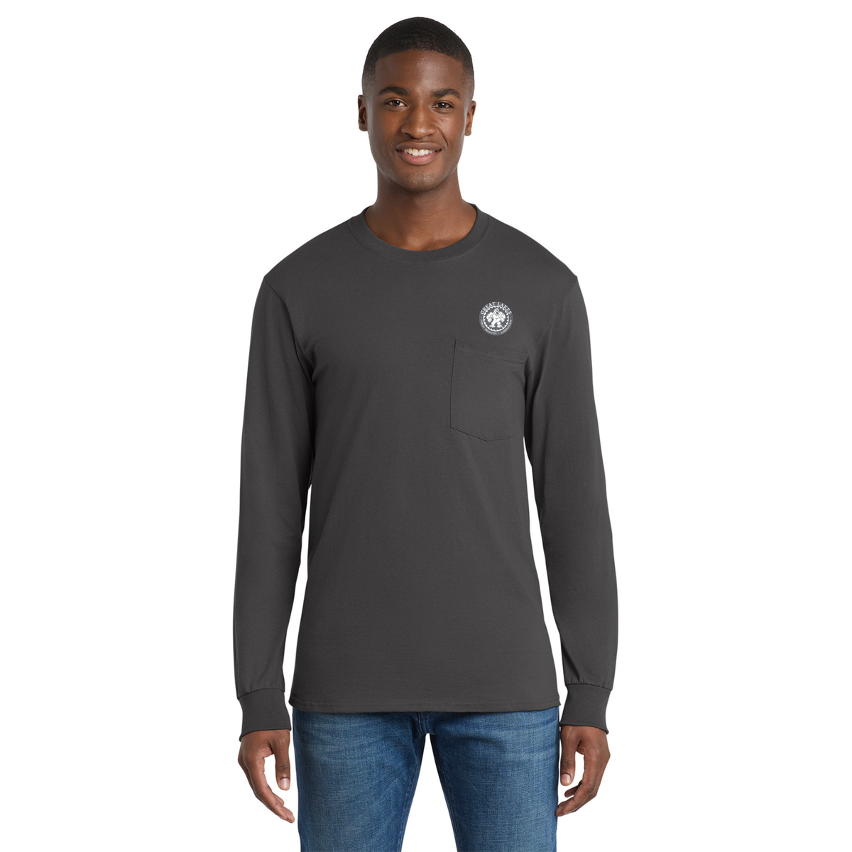 Port & Co™ Long Sleeve Essential Pocket Tee