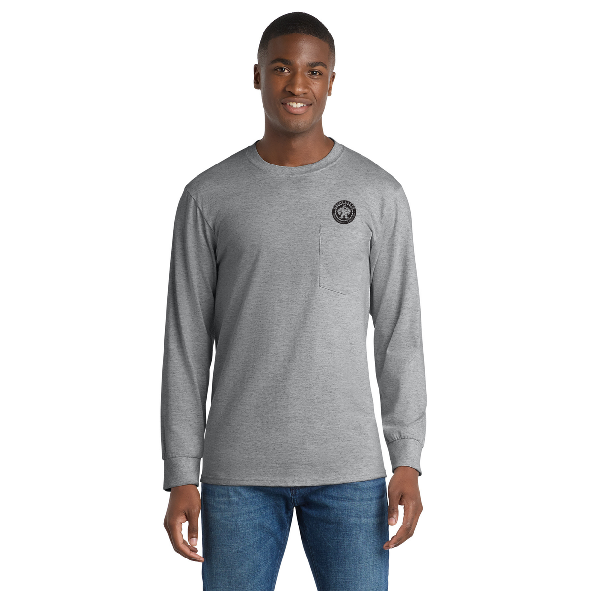 Port & Co™ Long Sleeve Essential Pocket Tee
