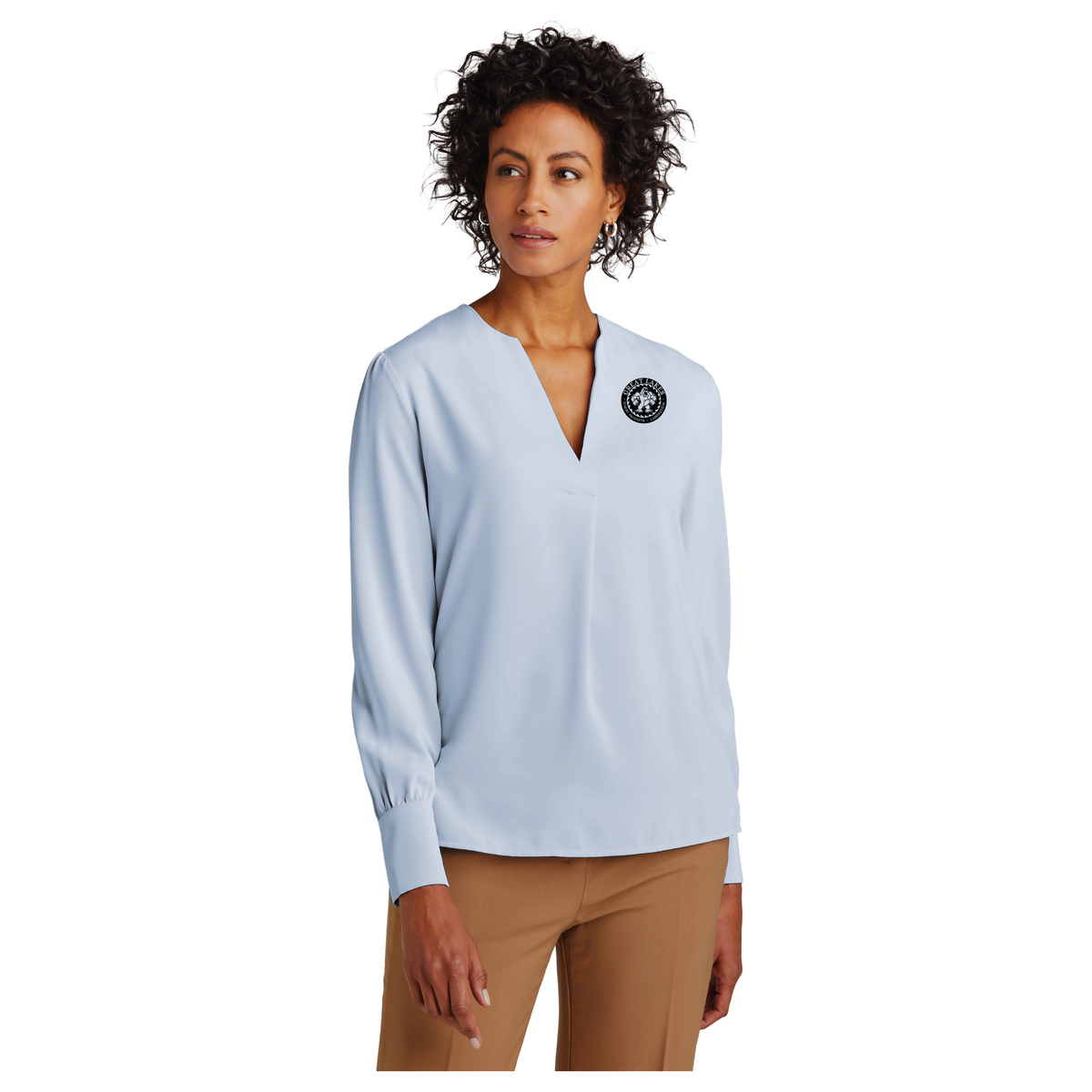 Brooks Brothers® Women’s Open-Neck Satin Blouse