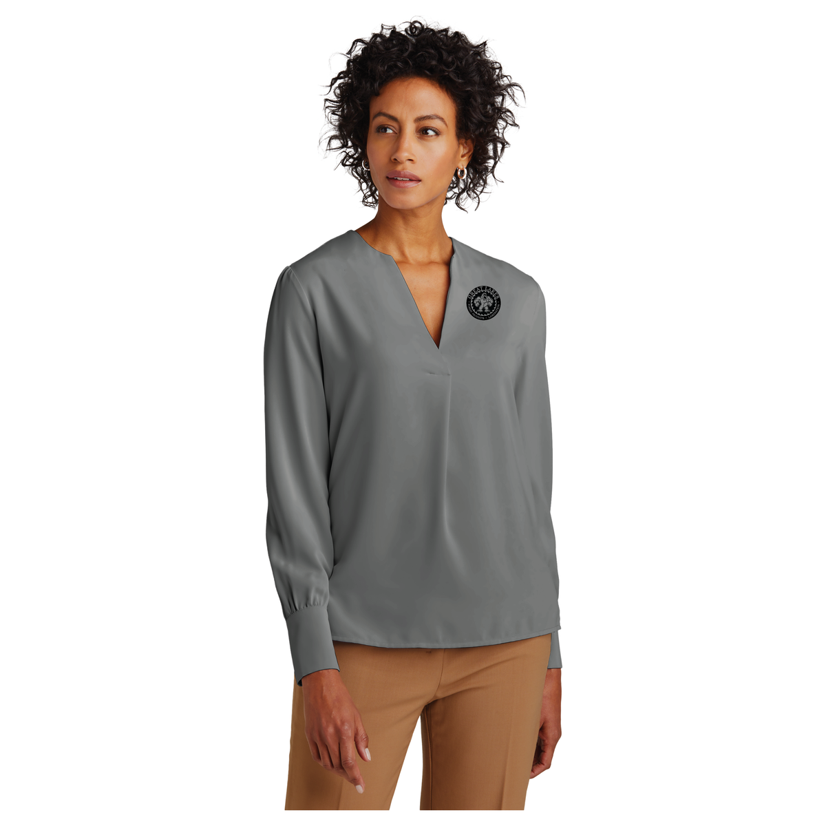 Brooks Brothers® Women’s Open-Neck Satin Blouse