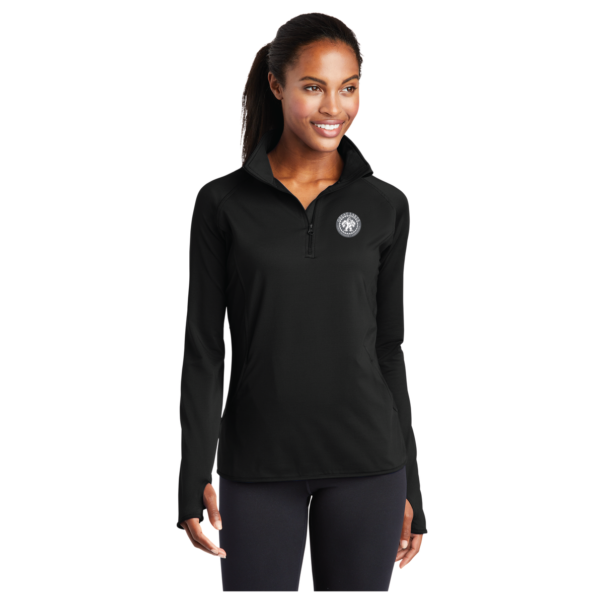 Sport-Tek® Ladies Sport-Wick® Stretch 1/4-Zip Pullover