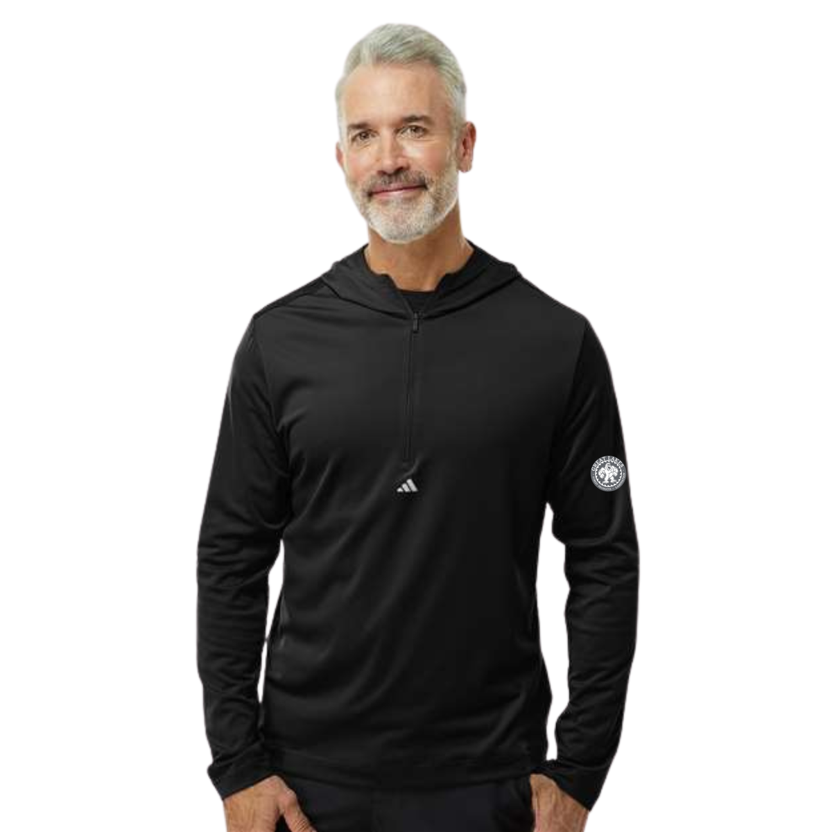 Adidas Men's Lightweight Quarter-Zip Hooded Pullover