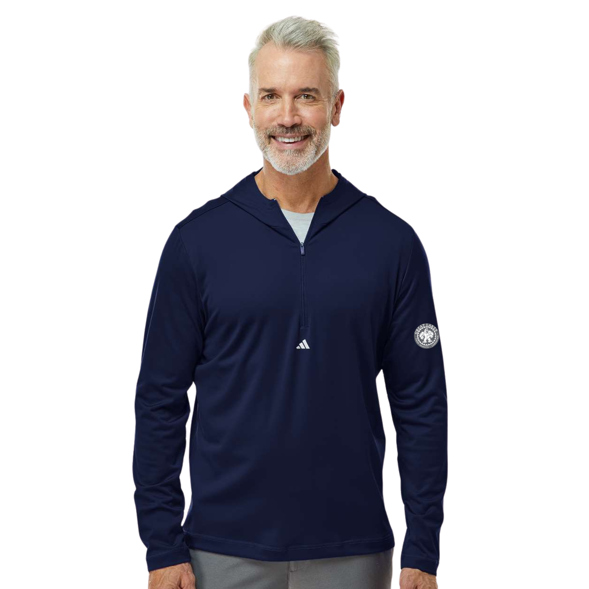 Adidas Men's Lightweight Quarter-Zip Hooded Pullover