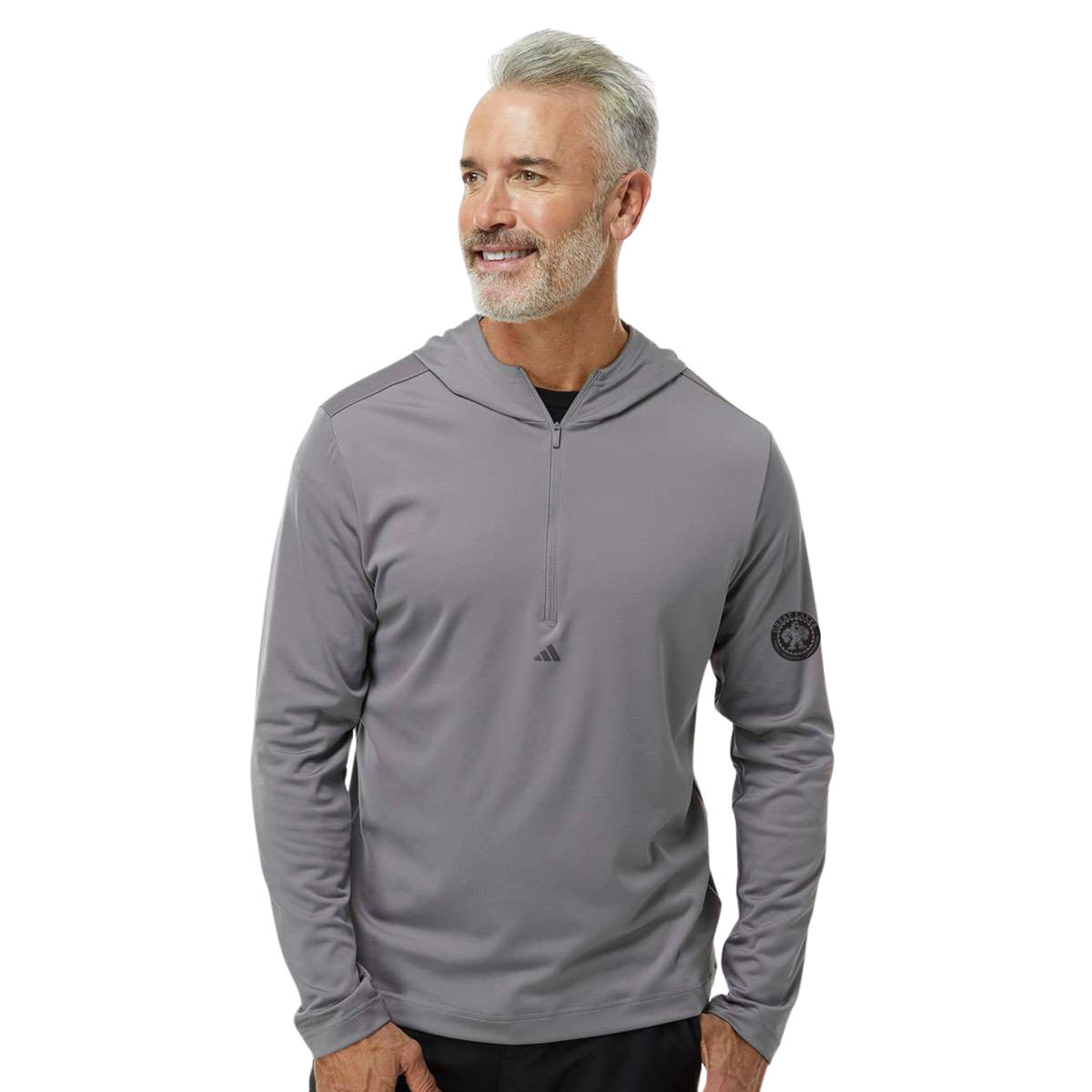 Adidas Men's Lightweight Quarter-Zip Hooded Pullover